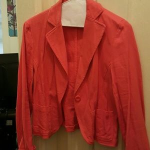 Orange cotton blazer